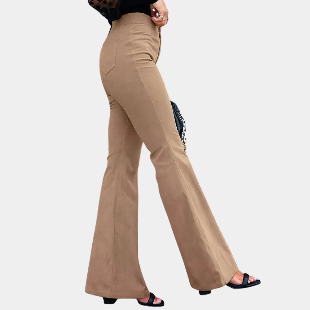 Laura - Eleganckie rozkloszowane spodnie damskie