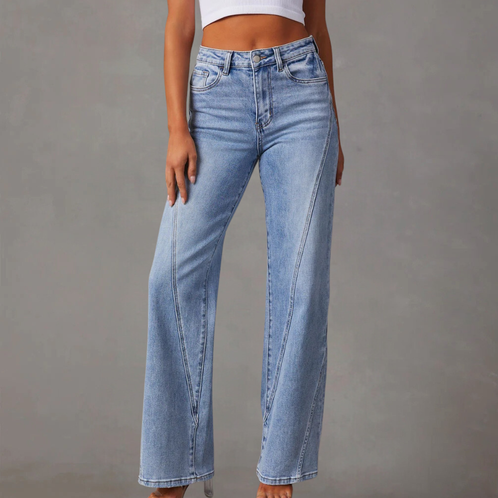 Natalia - Stylowe rozkloszowane jeansy dla kobiet