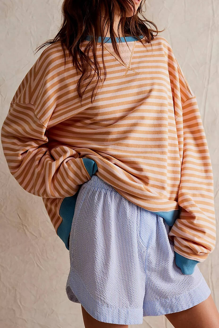 Lucy Damski Sweter – Wygodny Sweter z Luźnym Krojem, Ponadczasowe Paski & Stylowy Design