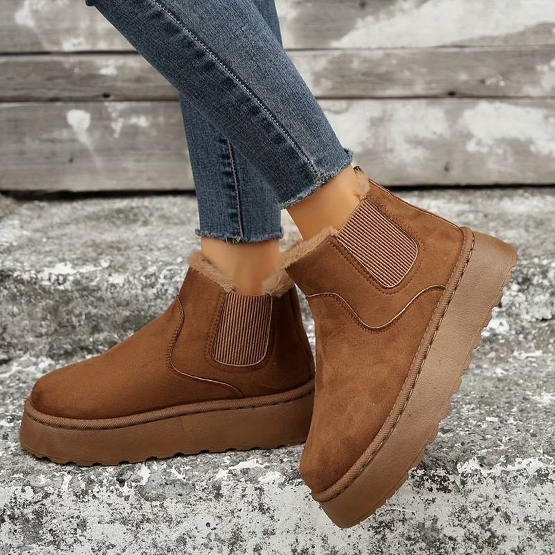 Oliwia - Modne buty zimowe z wygodną grubą podeszwą