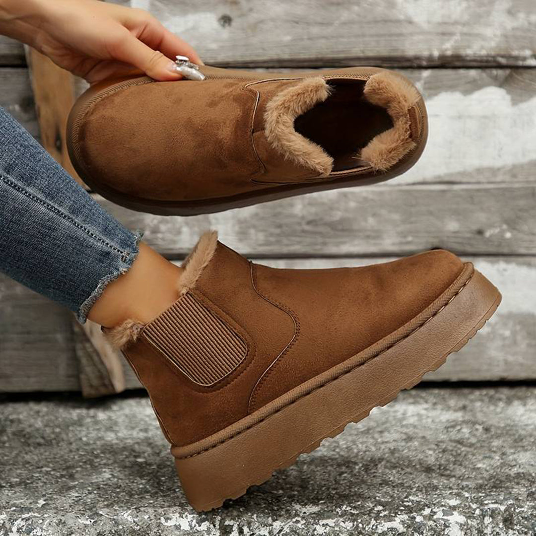 Oliwia - Modne buty zimowe z wygodną grubą podeszwą