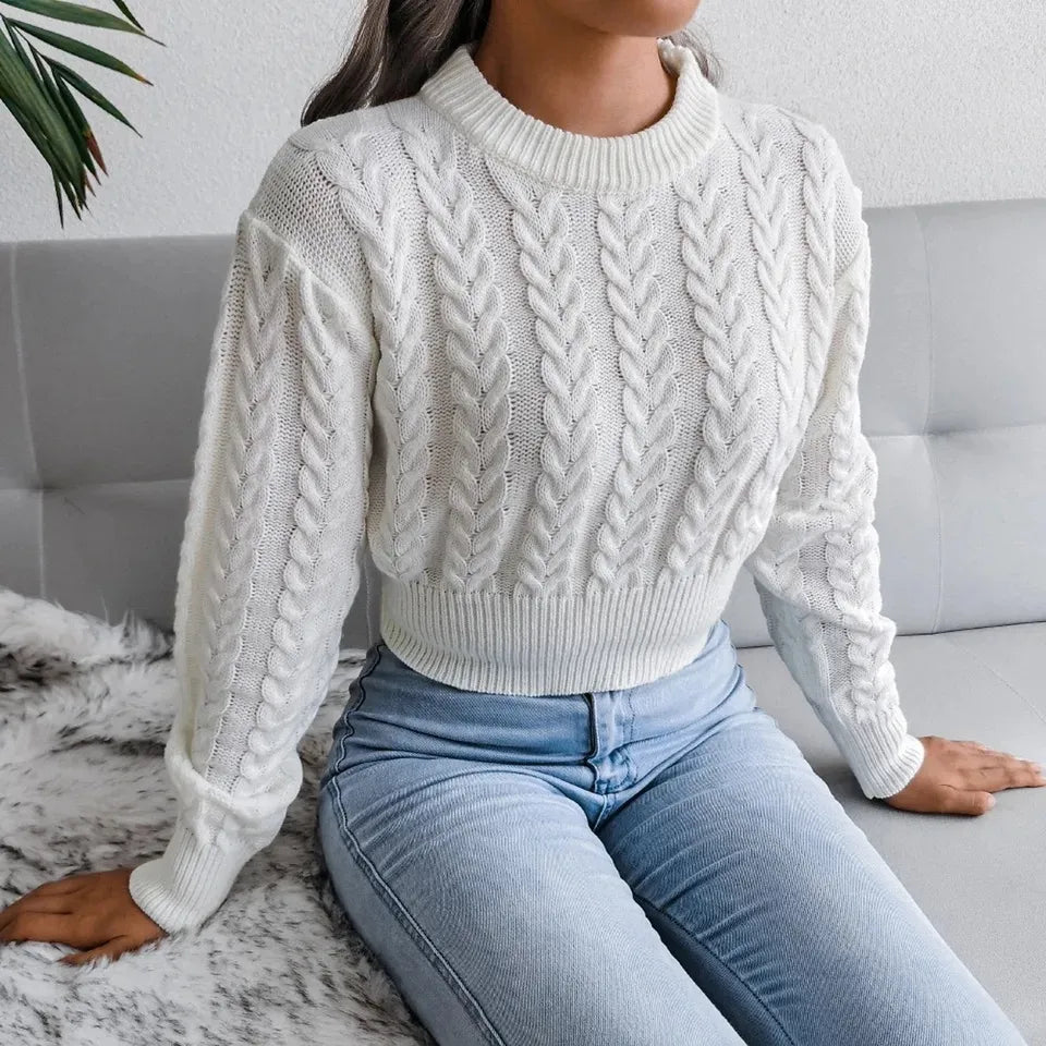 Damski sweter z ozdobnym haftem Aspirit