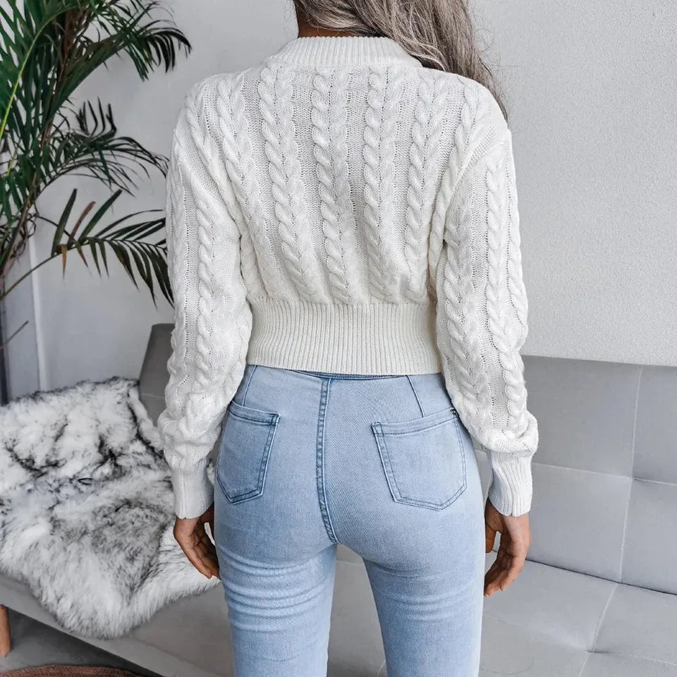 Damski sweter z ozdobnym haftem Aspirit
