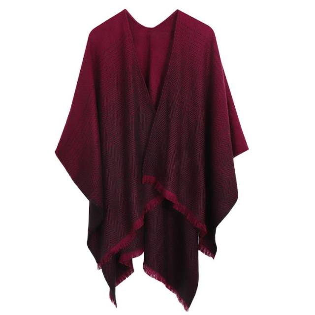 Sweter Ponczo Z Domieszką Kaszmiru